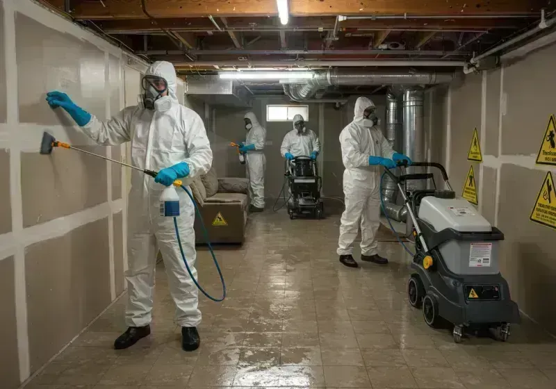 Basement Moisture Removal and Structural Drying process in Mount Sterling, KY